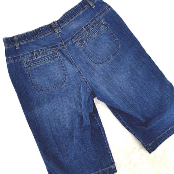 Gloria Vanderbilt Women's Blue Capris High Rise - Picture 7 of 12